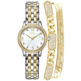 ジョーンズニューヨーク レディース 腕時計 アクセサリー Women's Stainless Steel Bracelet Watch Gift Set 30mm Two Tone