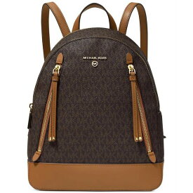 マイケルコース レディース バックパック・リュックサック バッグ Logo Brooklyn Backpack Brown, Acorn