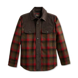 ペンドルトン メンズ ジャケット＆ブルゾン アウター Men's Timberline Mixed-Media Plaid Water-Resistant Shirt Jacket Red/olive Plaid