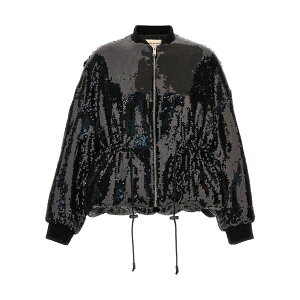 ANThE{[eBG fB[X WPbgu] AE^[ Sequin Bomber Jacket Black
