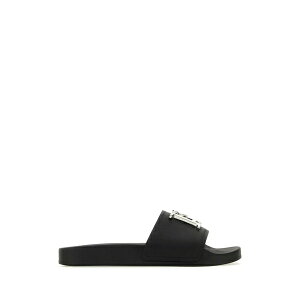 fB[XNGA[h fB[X T_ V[Y Black Leather D2 Statement Slippers Nero