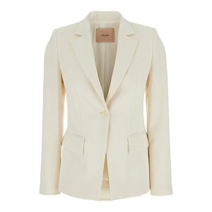 cCZbg fB[X WPbgu] AE^[ Beige Single-breasted Jacket With Notched Revers In Viscose Blend Stretch Woman Beige