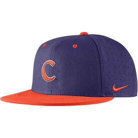 ナイキ メンズ 帽子 アクセサリー Clemson Tigers Nike Aero True Baseball Performance Fitted Hat Purple
