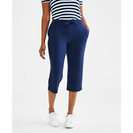 スタイルアンドコー レディース カジュアルパンツ ボトムス Women's Mid Rise Capri Sweatpants, Created for Macy's Industrial Blue