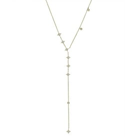 ラップド レディース ネックレス・チョーカー・ペンダントトップ アクセサリー Diamond Lariat Choker Necklace (1/4 ct. t.w.) in 10k Gold, 14" + 2" extender, Created for Macy's 10K Yellow Gold