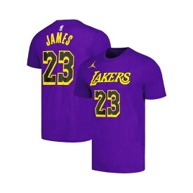 ジョーダン メンズ Tシャツ トップス Men's LeBron James Purple Los Angeles Lakers 2022/23 Statement Edition Name and Number T-shirt Purple