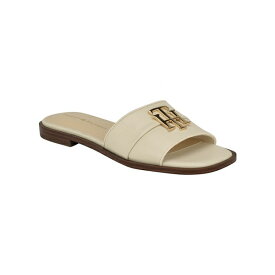 トミー ヒルフィガー レディース サンダル シューズ Women's Tanyha Casual Flat Sandals Ivory - Manmade