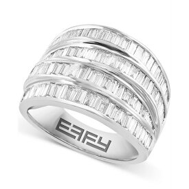エフィー コレクション レディース リング アクセサリー EFFY&reg; Diamond Baguette Multirow Statement Ring (1-1/2 ct. t.w.) in 14k White Gold 14K White Gold