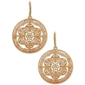 ロンナアンドリリー レディース ピアス＆イヤリング アクセサリー Gold-Tone Beaded Flower Drop Earrings Pink