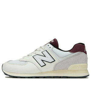New Balance �j���[�o�����X �����Y �X�j�[�J�[ �yNew Balance 574 'White Burgundy' U574YR2�z �T�C�Y US_10(28.0cm)