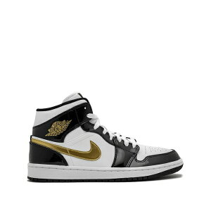 �W���[�_�� �����Y �X�j�[�J�[ �V���[�Y Air jordan 1 mid se black/gold patent leather sneakers White
