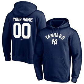 ファナティクス メンズ パーカー・スウェットシャツ アウター New York Yankees Fanatics Branded Cooperstown Winning Streak Personalized Name & Number Pullover Hoodie Navy