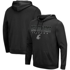 コロシアム メンズ パーカー・スウェットシャツ アウター Washington State Cougars Colosseum Blackout 3.0 Pullover Hoodie Black