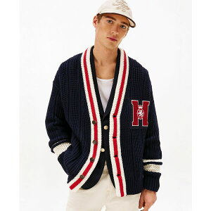 �g�~�[ �q���t�B�K�[ �����Y �j�b�g&�Z�[�^�[ �A�E�^�[ Men's Letterman Long-Sleeve Cardigan Desert Sky