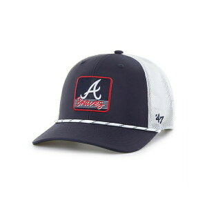 47�u�����h �����Y �X�q �A�N�Z�T���[ Men's Navy/White Atlanta Braves Scratch Adjustable Trucker Hat Navy, White
