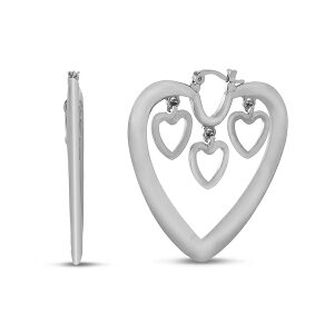 �P���W�[ ���f�B�[�X �s�A�X���C�������O �A�N�Z�T���[ Dangle Heart Hoop Wire Earring Silver-Tone