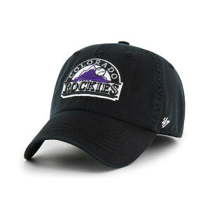 47�u�����h �����Y �X�q �A�N�Z�T���[ Men's Black Colorado Rockies Cooperstown Collection Franchise Fitted Hat Black