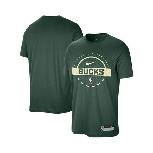 �i�C�L �����Y T�V���c �g�b�v�X Men's Hunter Green Milwaukee Bucks 2025/26 On-Court Flare Performance Practice T-Shirt Hunter Green