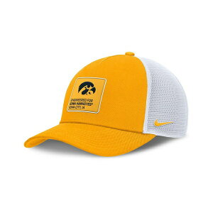 �i�C�L �����Y �X�q �A�N�Z�T���[ Men's Gold/White Iowa Hawkeyes 2025 On-Field Rise Engineered Trucker Adjustable Hat Gold, White