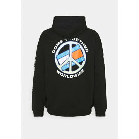トミーヒルフィガー メンズ サンダル シューズ TOGETHER WORLD PEACE HOODIE UNISEX - Sweatshirt - black