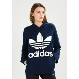 アディダスオリジナルス レディース パーカー・スウェットシャツ アウター ADICOLOR TREFOIL HOODIE - Hoodie - collegiate navy