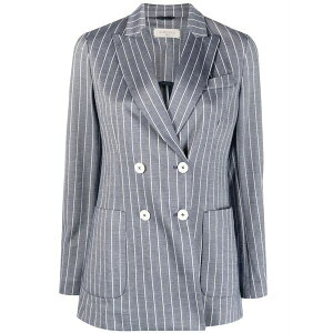 �`���R��1901 ���f�B�[�X �W���P�b�g���u���]�� �A�E�^�[ Pinstripe-pattern double-breasted blazer Blue
