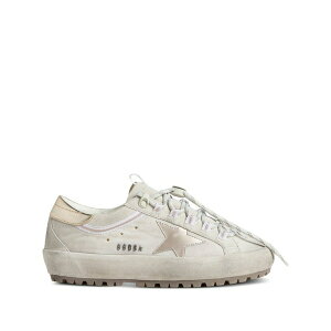 �S�[���f���O�[�X ���f�B�[�X �X�j�[�J�[ �V���[�Y Super-star ski in light gray nylon with metallic leather Grey