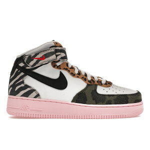Nike �i�C�L ���f�B�[�X �X�j�[�J�[ �yNike Air Force 1 Mid '07 Tunnel Walk (Women's)�z �T�C�Y US_5(22.0cm) White/Medium Soft Pink/University Red/Black