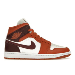 Jordan �W���[�_�� ���f�B�[�X �X�j�[�J�[ �yJordan 1 Mid Dusty Peach Night Maroon (Women's)�z �T�C�Y US_5(22.0cm) Dusty Peach/Sail/White/Night Maroon