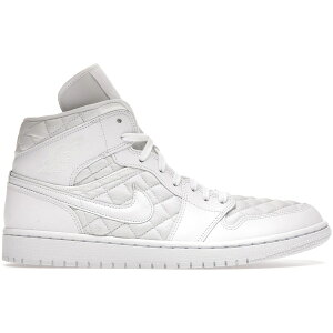 Jordan �W���[�_�� ���f�B�[�X �X�j�[�J�[ �yJordan 1 Mid Quilted White (Women's)�z �T�C�Y US_9.5(26.5cm) White/White-White