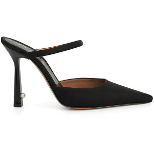 OFF-WHITE �I�t�z���C�g ���f�B�[�X �X�j�[�J�[ �yOFF-WHITE Pearl Satin High Pointed Mule Black (Women's)�z �T�C�Y US_W_10 Black