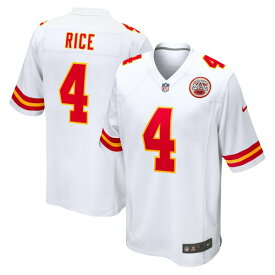 ナイキ メンズ ユニフォーム トップス Rashee Rice Kansas City Chiefs Nike Game Jersey White