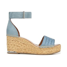 フランコサルト レディース サンダル シューズ Women's Clemens Espadrille Wedge Sandals Denim Blue Raffia/ Suede