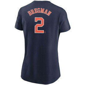 ナイキ レディース Tシャツ トップス Women's Alex Bregman Navy Houston Astros Name Number T-shirt Navy