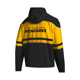 アディダス レディース パーカー・スウェットシャツ アウター Men's Black Pittsburgh Penguins Full-Zip Hoodie Black