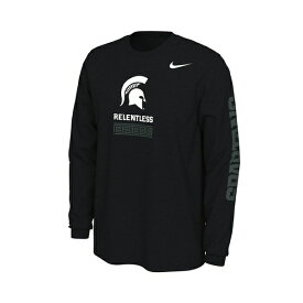 ナイキ レディース Tシャツ トップス Men's Black Michigan State Spartans Alternate Long Sleeve T-shirt Black