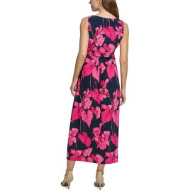 トミー ヒルフィガー レディース ワンピース トップス Women's Floral Empire-Waist Maxi Dress Carmine Rose Multi