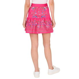 セセ レディース スカート ボトムス Women's A-Line Placed Print Ruffle Skirt Beetroot Pink