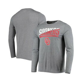 チャンピオン レディース Tシャツ トップス Men's Gray Oklahoma Sooners Wordmark Slash Long Sleeve T-shirt Gray