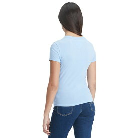 トミーヒルフィガー レディース カットソー トップス Women's Slim-Fit Essential Logo Graphic T-Shirt Moderate Blue
