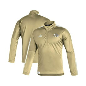 アディダス レディース ジャケット＆ブルゾン アウター Men's Gold Georgia Tech Yellow Jackets 2021 Sideline Quarter-Zip Jacket Gold