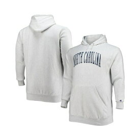 チャンピオン レディース パーカー・スウェットシャツ アウター Men's Heathered Gray North Carolina Tar Heels Big and Tall Reverse Weave Fleece Pullover Hoodie Sweatshirt Heathered Gray