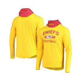 ニューエラ レディース Tシャツ トップス Men's Gold, Red Kansas City Chiefs Active Block Hoodie Long Sleeve T-shirt Gold, Red