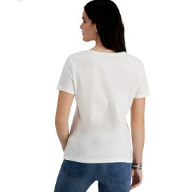 トミー ヒルフィガー レディース カットソー トップス Women's Embroidered Heart-Logo T-Shirt Bright White