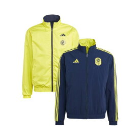 アディダス レディース ジャケット＆ブルゾン アウター Men's Navy and Yellow Nashville SC 2023 On-Field Anthem Full-Zip Reversible Team Jacket Navy, Yellow