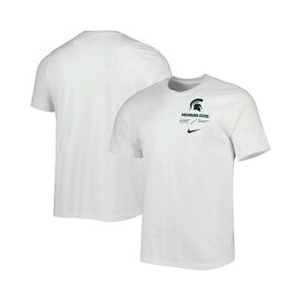 ナイキ レディース Tシャツ トップス Men's White Michigan State Spartans Team Practice Performance T-shirt White