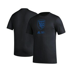 アディダス レディース Tシャツ トップス Men's Black San Jose Earthquakes Icon T-shirt Black