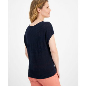 スタイルアンドコー レディース ニット&セーター アウター Women's Fine-Gauge Mixed-Stitch Dolman-Sleeve Sweater, Created for Macy's Industrial Blue