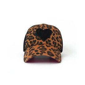 シェイディーレディ レディース 帽子 アクセサリー Leopard Lady Women's Adjustable Snap Back Mesh Leopard Print with Heart Trucker Hat Leopard