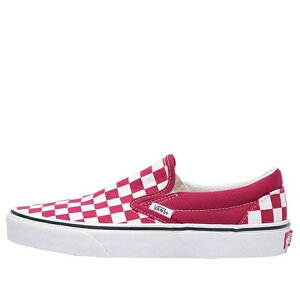 Vans �o���Y �����Y �X�j�[�J�[ �yVans Classic Slip-On 'Checkerboard - Cerise' VN0A4U38XOC�z �T�C�Y US_M_4